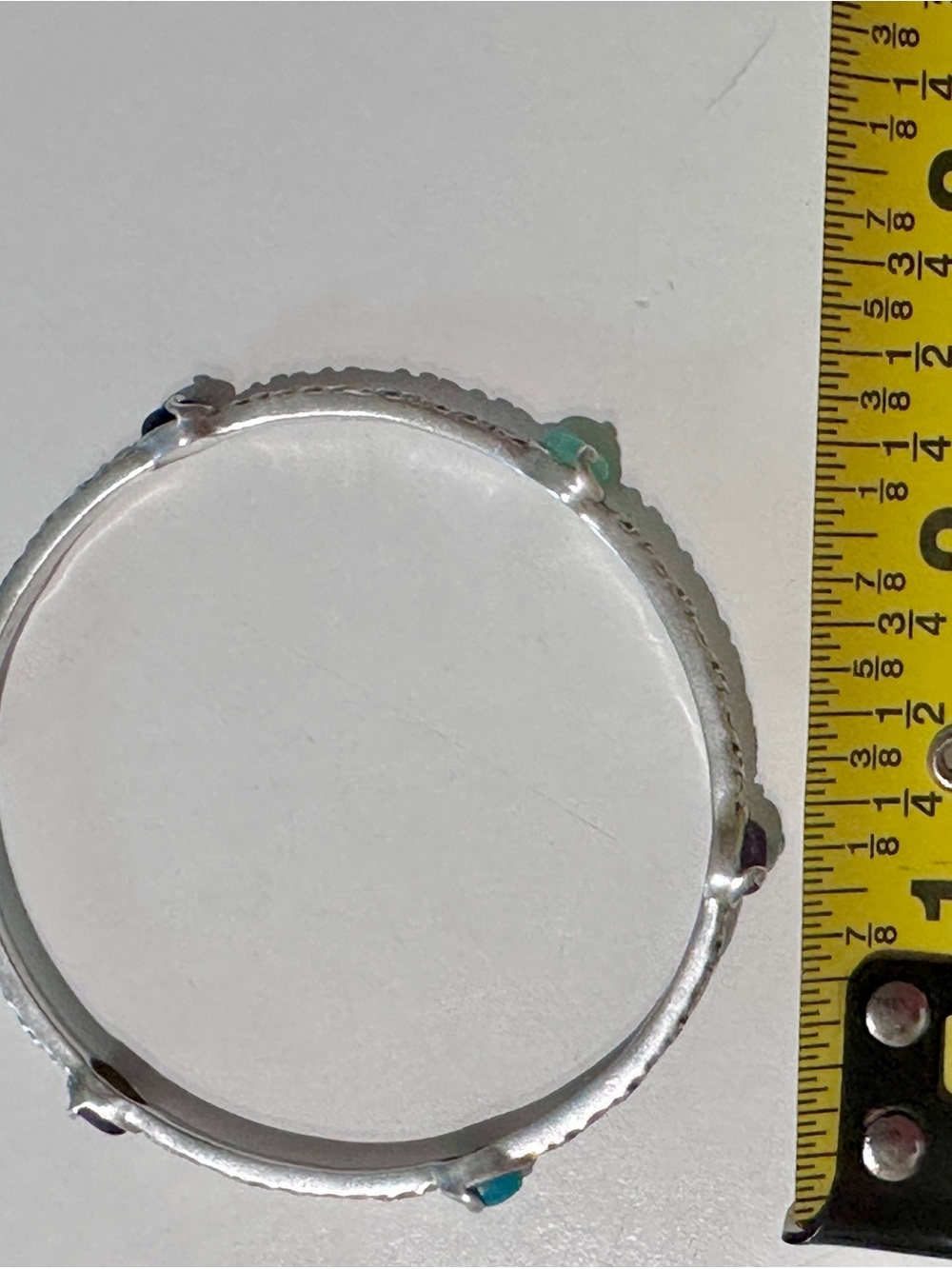 Carolyn Pollack Sterling Silver Multi-Stone Bangle Bracelet - Picture 14 of 14